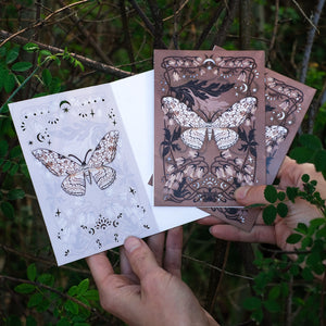 White Witch Moth 'Pop-Out' Greeting Card - Set of 4 - Reseller Wholesale